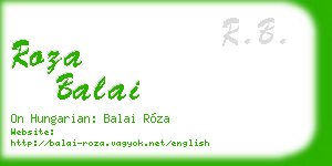 roza balai business card