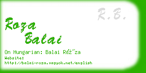 roza balai business card